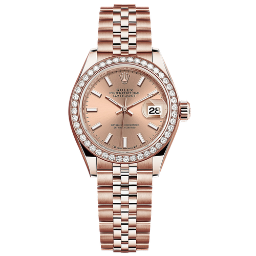Rolex Lady-Datejust Rose Dial Diamond Bezel 28mm 279135RBR