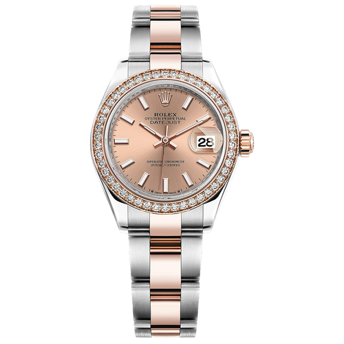 Rolex Lady-Datejust Rose Dial Diamond Bezel 28mm 279381RBR