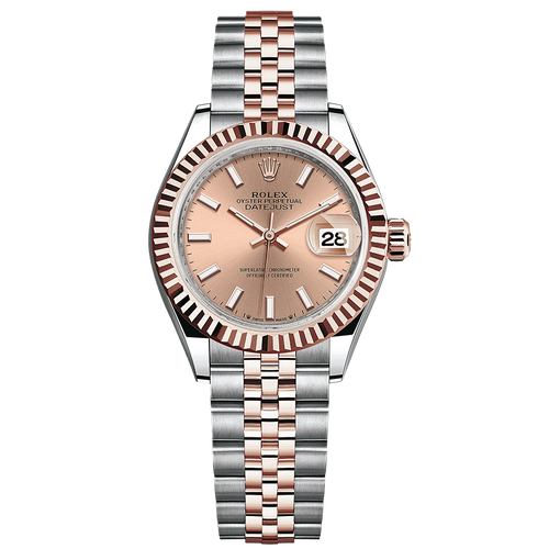 Rolex Lady-Datejust Rose Dial Fluted Bezel 28mm 279171