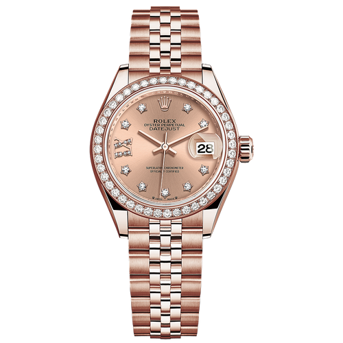 Rolex Lady-Datejust Rose Diamond Star Dial Diamond Bezel 28mm 279135RBR