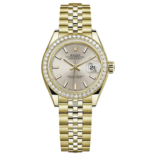Rolex Lady-Datejust Silver Dial Diamond Bezel 28mm 279138RBR