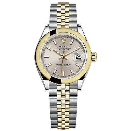 Rolex Lady-Datejust Silver Dial Domed Bezel 28mm 279163