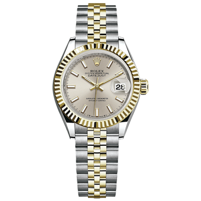 Rolex Lady-Datejust Silver Dial Fluted Bezel 28mm 279173