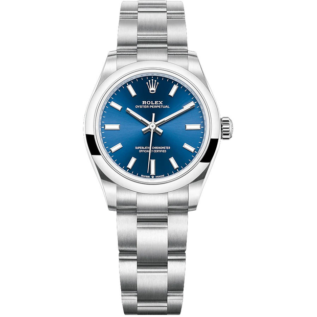 Rolex Oyster Perpetual Blue Dial Domed Bezel 31mm 277200