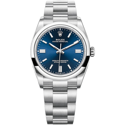 Rolex Oyster Perpetual Blue Dial Domed Bezel 36mm 126000