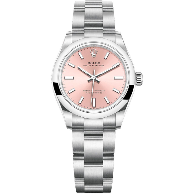 Rolex Oyster Perpetual Pink Dial Domed Bezel 31mm 277200