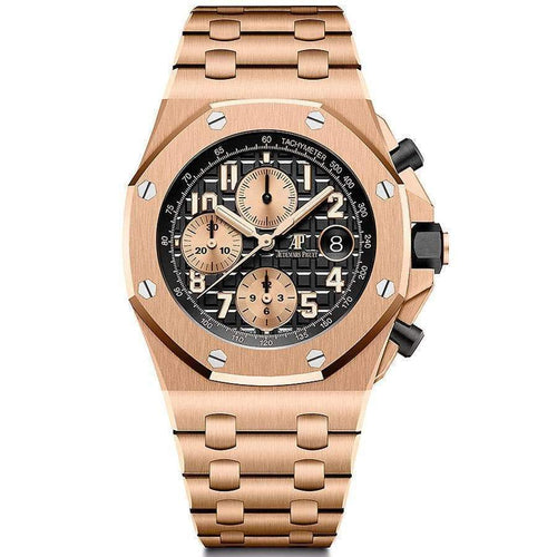 Audemars Piguet "Brick" Royal Oak Offshore Chronograph 42mm 26470OR Black Dial-First Class Timepieces