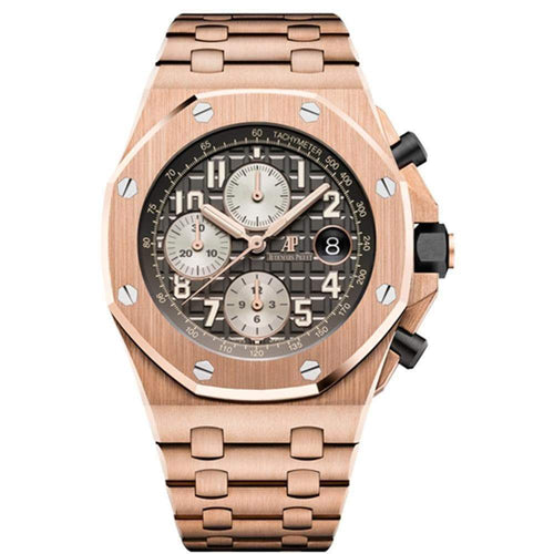 Audemars Piguet "Brick" Royal Oak Offshore Chronograph 42mm 26470OR Grey Dial - First Class Timepieces