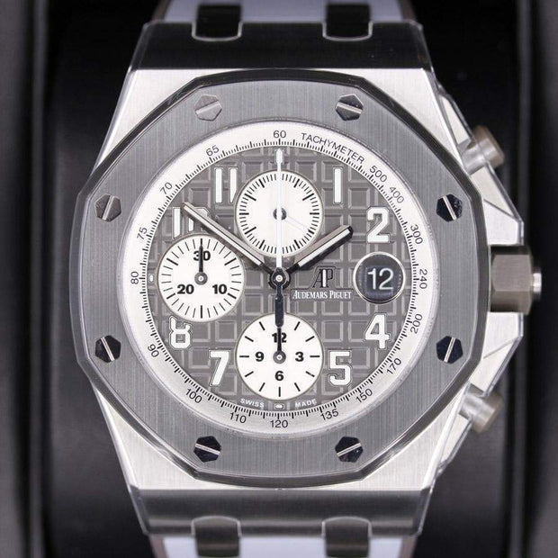 Audemars Piguet Royal Oak Offshore Chronograph Stainless Steel Automatic  Fully Iced Out Watch Grey Sub-dials - Youarrived