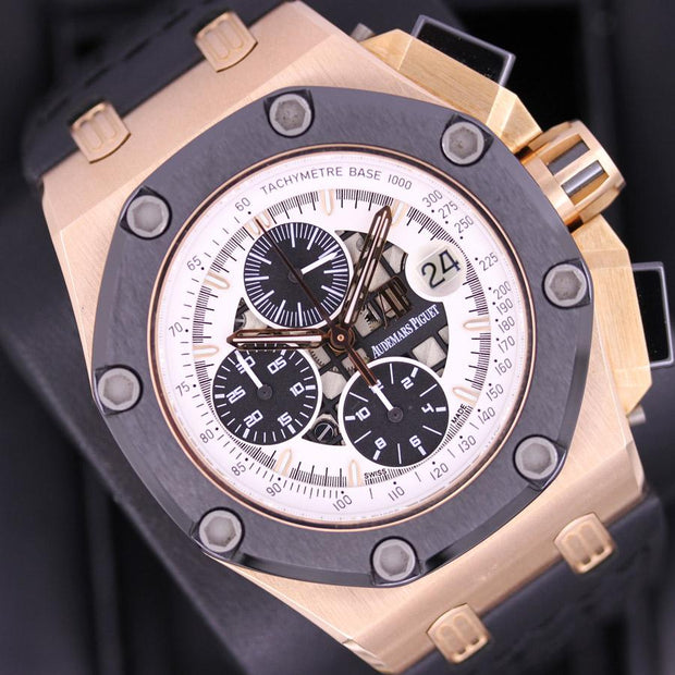 Audemars Piguet Limited Edition Royal Oak Offshore "Rubens Barrichello II" 26078RO White Dial Pre-Owned-First Class Timepieces