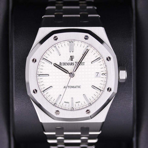 Audemars Piguet Royal Oak 37mm 15450ST White Dial Pre-Owned-First Class Timepieces