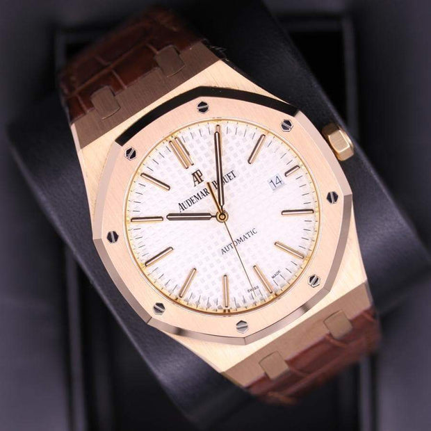 Audemars Piguet Royal Oak 41mm 15400OR White Dial Pre-Owned-First Class Timepieces
