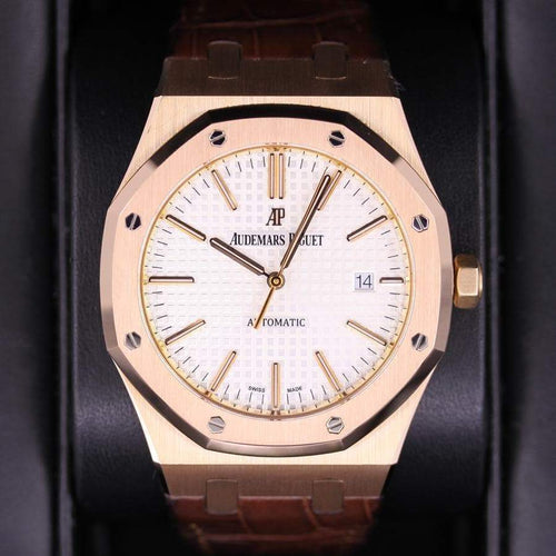 Audemars Piguet Royal Oak 41mm 15400OR White Dial Pre-Owned-First Class Timepieces