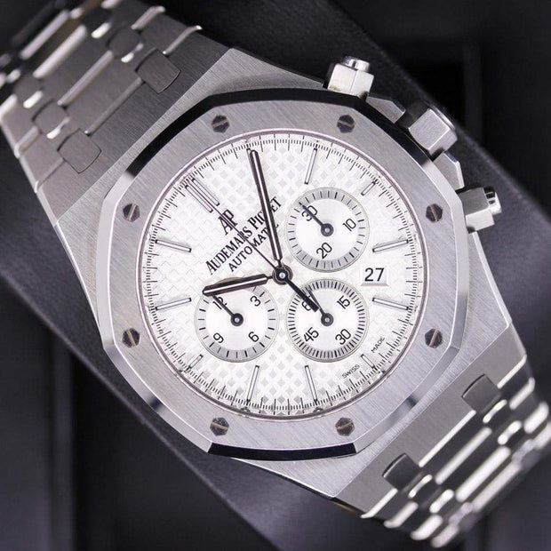 Audemars Piguet Royal Oak Chronograph 41mm 26320ST White Dial Pre-Owned-First Class Timepieces