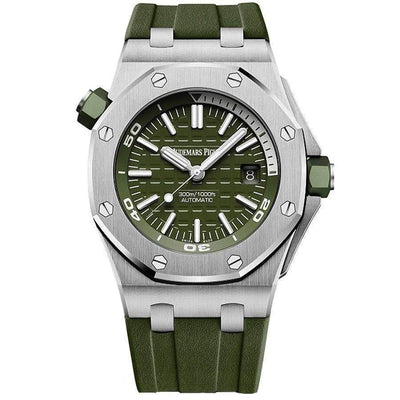 Audemars Piguet Royal Oak Offshore Diver 42mm 15710ST Khaki Green Dial - First Class Timepieces