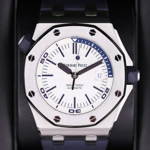 Audemars Piguet Royal Oak Offshore Diver 42mm 15710ST White Dial Pre-Owned