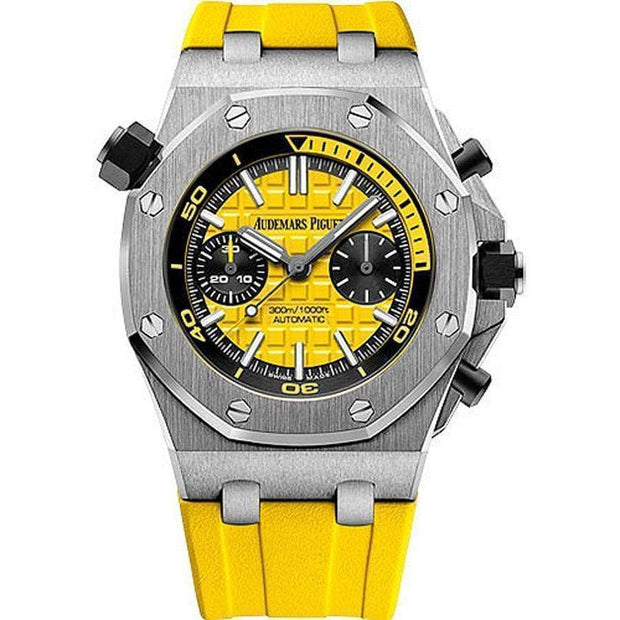 Audemars Piguet Royal Oak Offshore Diver Chronograph 42mm 26703ST Yellow dial - First Class Timepieces
