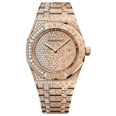 Audemars Piguet Royal Oak Quartz 33mm 67654OR Pink Dial - First Class Timepieces