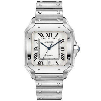 Cartier Santos 39mm WSSA0009 Silver Dial-First Class Timepieces