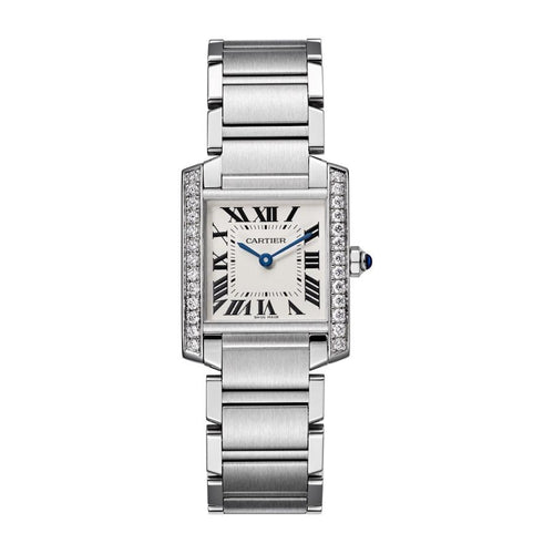 Cartier Tank Fracaise 30mm W4TA0009 Silver Dial-First Class Timepieces
