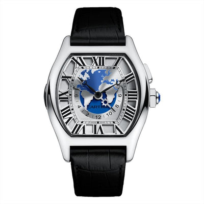 Cartier Tortue 51mm W1580050 Blue/Silver dial-First Class Timepieces