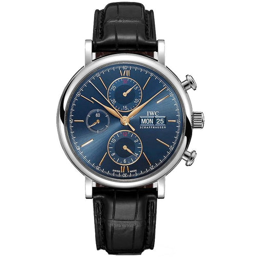 IWC Portofino Chronograph 42mm IW391036 Blue Dial-First Class Timepieces