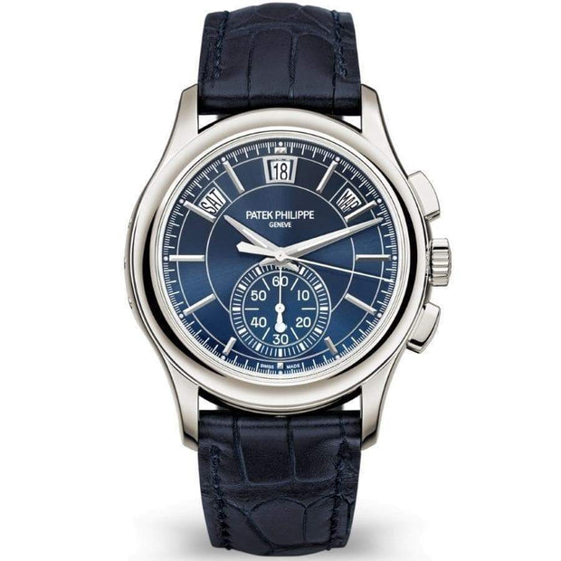 Patek Philippe Annual Calendar Chronograph Complication 42mm 5905P Blue Dial - First Class Timepieces