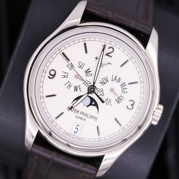 Patek Philippe Annual Calendar Complication 39mm 5146G Silver Dial Pre-Owned-First Class Timepieces