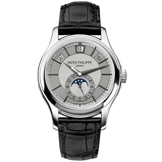 Patek Philippe Annual Calendar Complication 40mm 5205G Rhodium Dial - First Class Timepieces