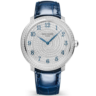 Patek Philippe Calatrava Diamond Ribbon Joaillerie 35mm 4978-400G-001 Diamond Dial-First Class Timepieces