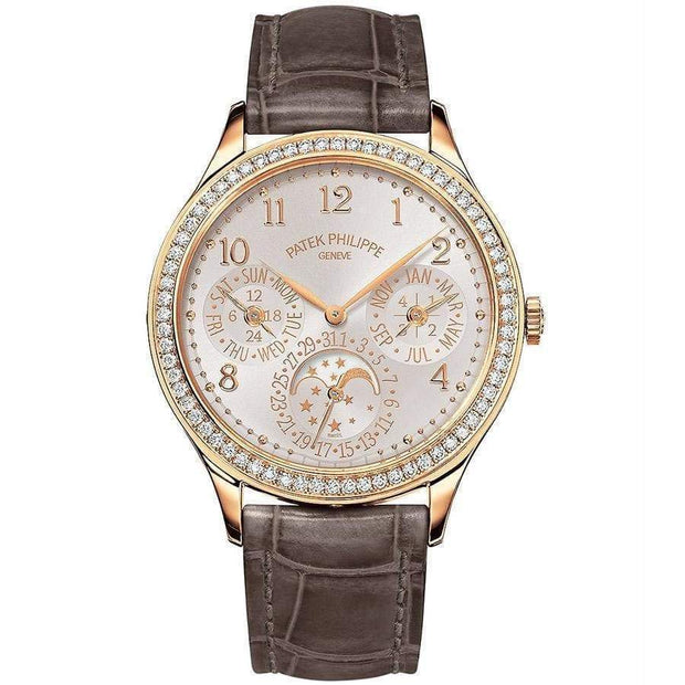 Patek Philippe Extra-Thin Grand Complications Perpetual Calendar Moon Phases 35mm 7140R Silver Toned - First Class Timepieces