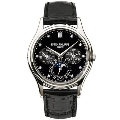 Patek Philippe Grand Complications Perpetual Calendar Moon Phase 37mm 5140P Black Dial - First Class Timepieces
