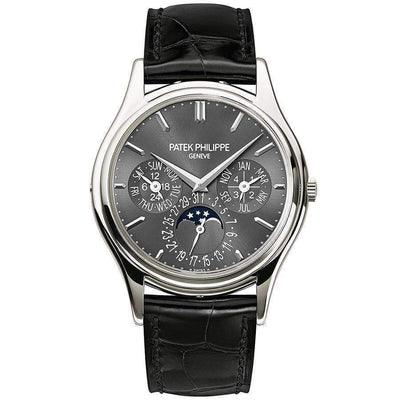 Patek Philippe Grand Complications Perpetual Calendar Moon Phase 37mm 5140P Grey Dial - First Class Timepieces