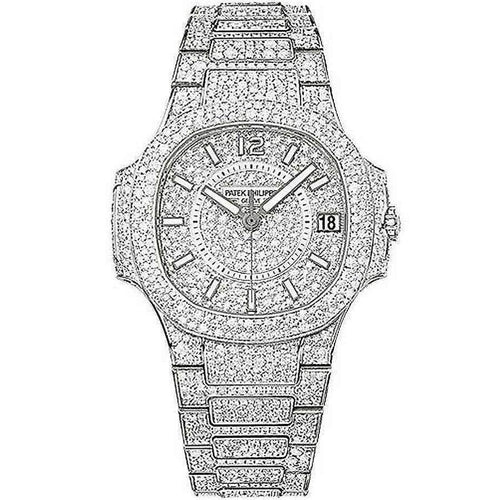 Patek Philippe Nautilus 33mm 7021/1G Diamond Dial - First Class Timepieces
