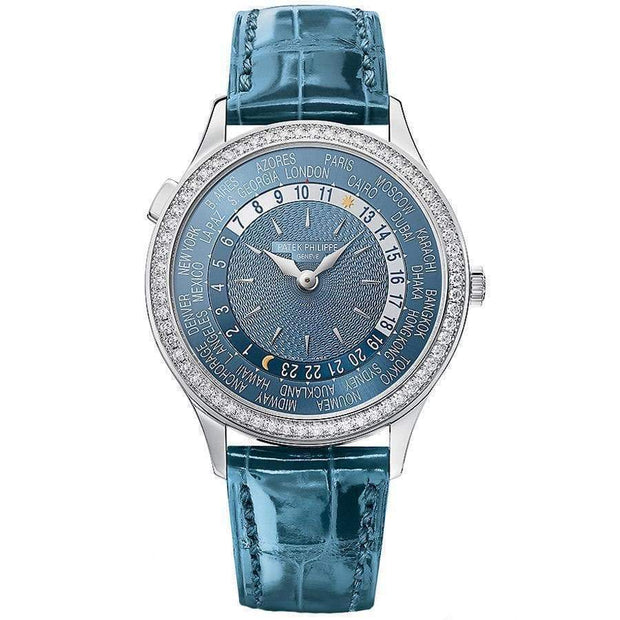 Patek Philippe World Time Complication 36mm 7130G Blue Dial - First Class Timepieces