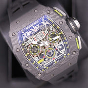 Richard Mille RM11-03 Carbon Flyback Chronograph 50mm Overworked Dial-First Class Timepieces