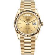 Rolex Day-Date 36mm Presidential 128238 Fluted Bezel Champagne Dial