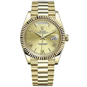 Rolex Day-Date 40 228238 Fluted Bezel Champagne Dial-First Class Timepieces
