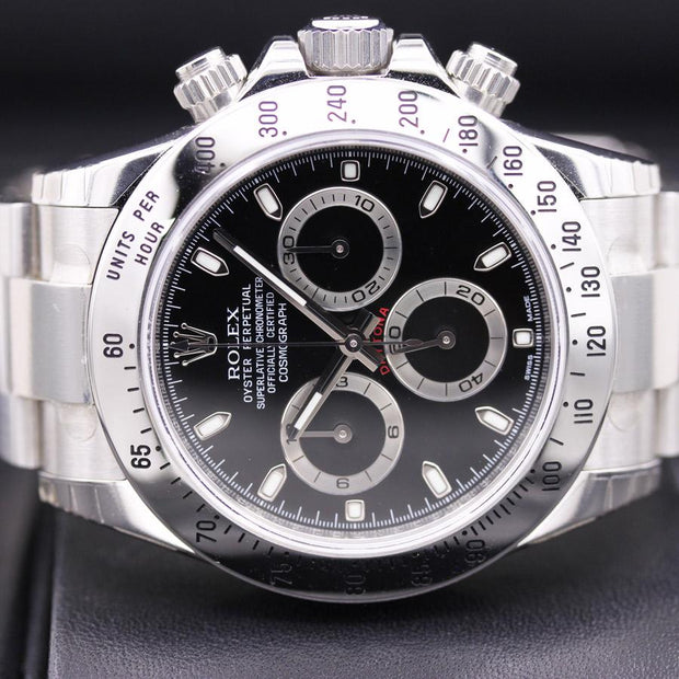Rolex Daytona 40mm 116520 Black Dial Discontinued Model Full Stickers-First Class Timepieces
