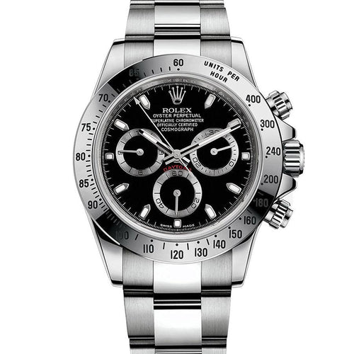 Rolex Daytona 40mm 116520 Black Dial Discontinued Model Full Stickers-First Class Timepieces