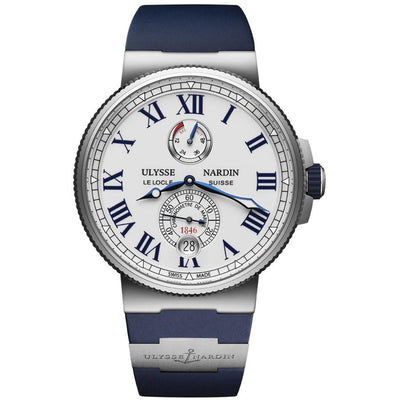 Ulysse Nardin Marine Chronometer 45mm 1183-122-3/40 White Dial-First Class Timepieces