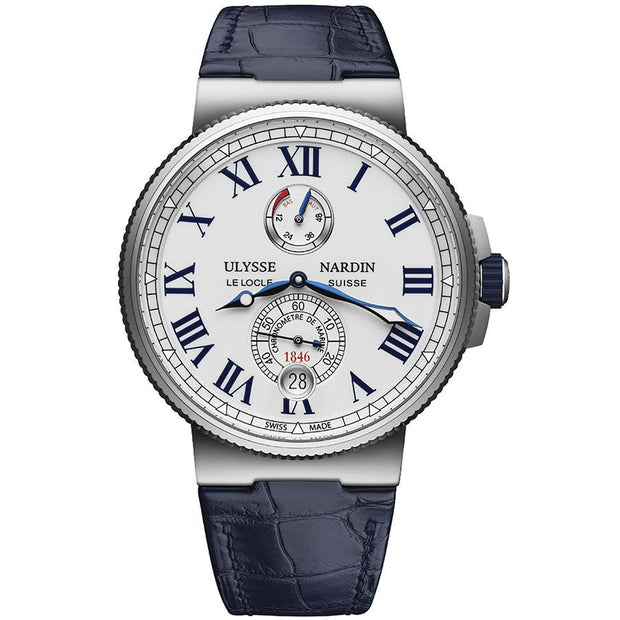 Ulysse Nardin Marine Chronometer 45mm 1183-122/40 White Dial-First Class Timepieces
