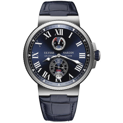 Ulysse Nardin Marine Chronometer 45mm 1183-122/43 Blue Dial-First Class Timepieces