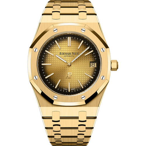 Audemars Piguet Royal Oak "Jumbo 50th Anniversary" Extra-Thin 39mm 16202BA.OO.1240BA.01 Smoked Yellow Dial